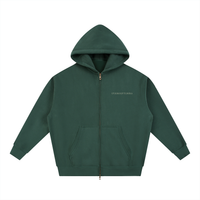 Essential Oversized Fleece Boxy Zip-Up Hoodie